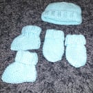 Handmade New Born Baby Knitted Set, (Different Colours) 
