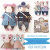 Digital PDF Sewing Pattern for Guinea Pigs 'Nutmeg' & 'Patches' with Hutch House