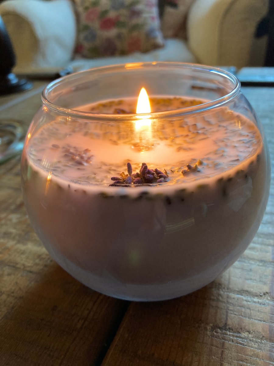 Lavender Scented 100% Organic Soy Wax Bowl Candle