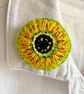 Radiant sunflower brooch