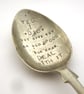 Deal With It, Joke Xmas Gift, Old Spoon, Hand Stamped - Image 1