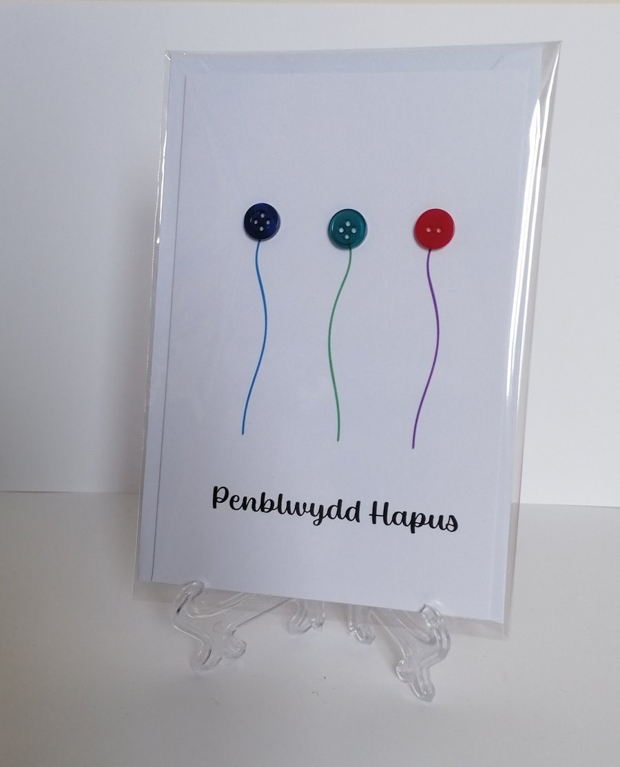 Tarjeta Personalizada De Penblwydd Hapus Welsh Con