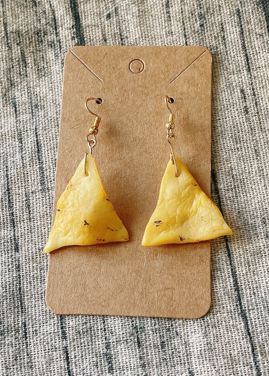 Tortilla chip earrings