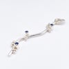 Sapphire Silver Pendant Handmade 