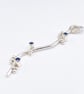 Sapphire Silver Pendant Handmade 