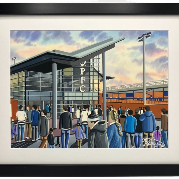 Queens Park. Framed & Unframed Fine Art Print, Park Football FC, Stadium Gift
