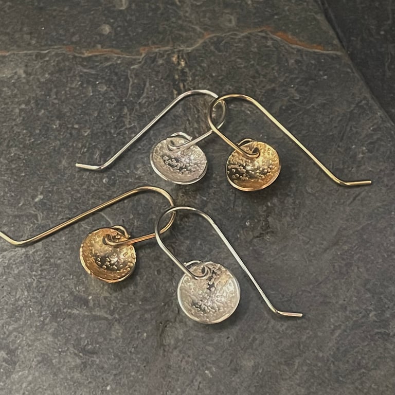 Tiny Silver or 14k filled gold dangly Earrings