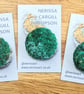 Green Moss Abstract Embellished Recycled Textile 38mm Brooches  - Image 2