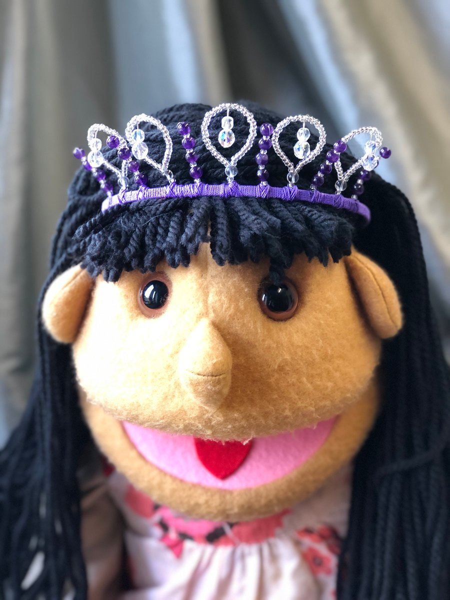 Amethyst and crystal tiara