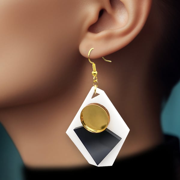 Y2K-Inspired Hip Hop Geometric Earrings: Minimalistic Style