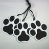 Handmade gift tags - black and white paw print