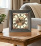 Vintage Style Victorian Steam Fairground Square Wooden Wall Clock Handmade 8x8"