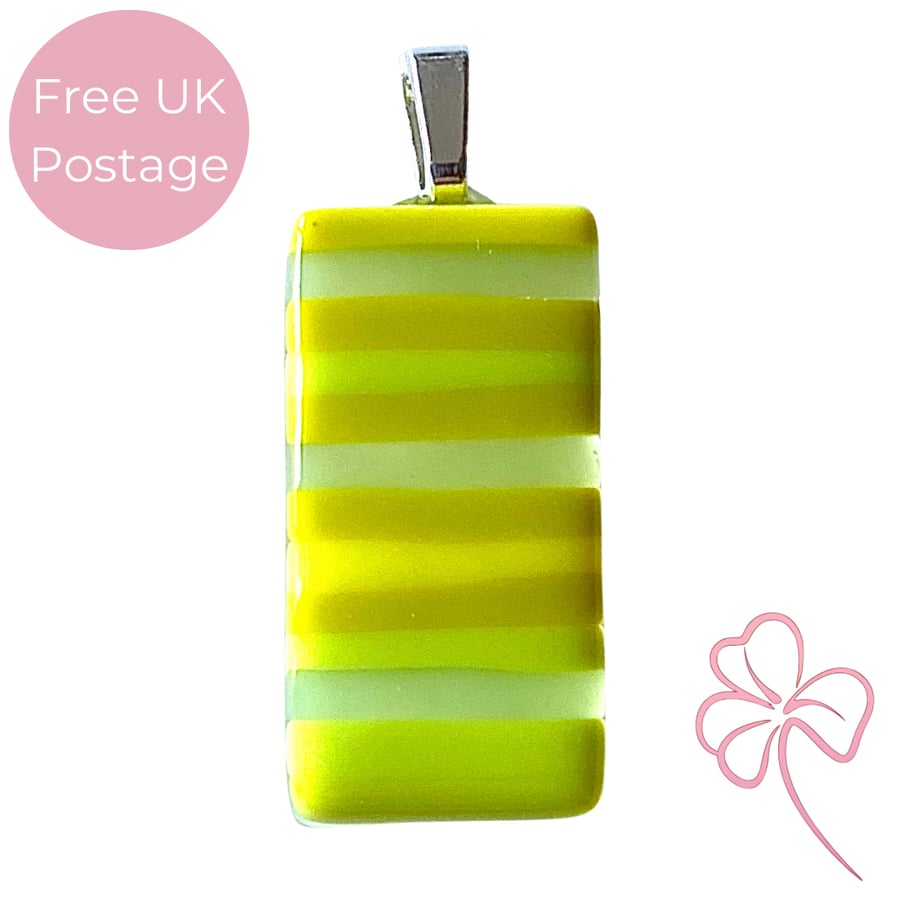 Stringer Stripes Glass Pendant 10