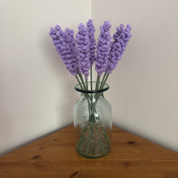 Crochet Lavender Stems - Handmade Crochet Flowers
