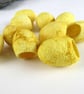 10 Weld Bright Yellow Naturally Dyed Silk Cocoons - Image 3