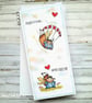 Squirrel Anniversary Card - handcrafted funny anniversary, birthday, valentine  - Image 1