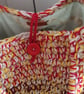 Perfectly Imperfect Crochet drop bucket bag, lined, button close - Image 3