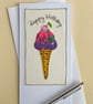 Ice Cream Cone Birthday Card - Image 2