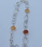Sterling silver bracelet, Unique handmade silver bracelet with opal beads - Image 6