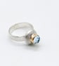 Topaz Silver and Gold Ring - Image 3