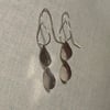 Tear drop recycled sterling silver earrings 