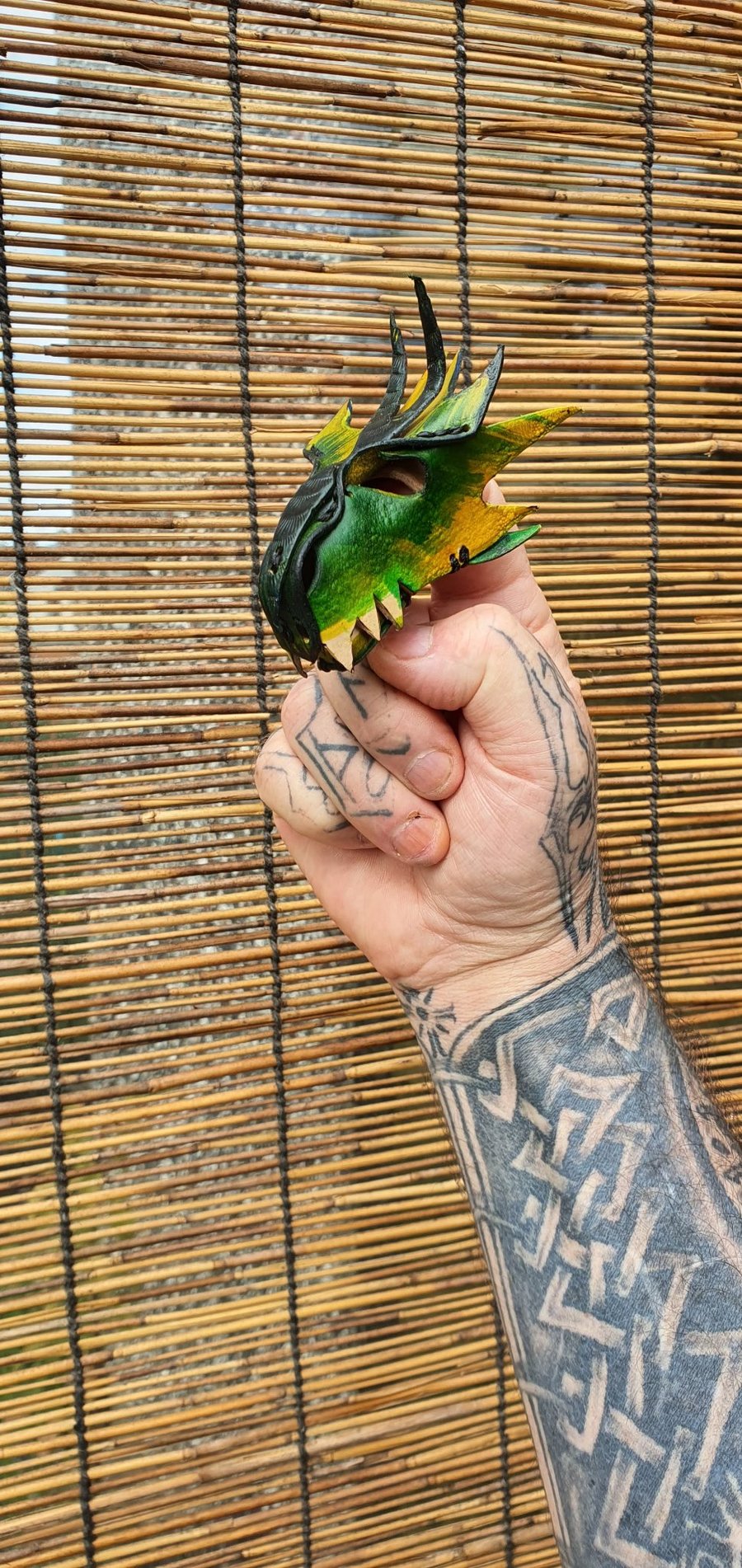 Dragon finger Puppet - Green and Yellow