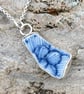 Vintage Sea Pottery and Sterling Silver Pendant - 1186 - Image 1