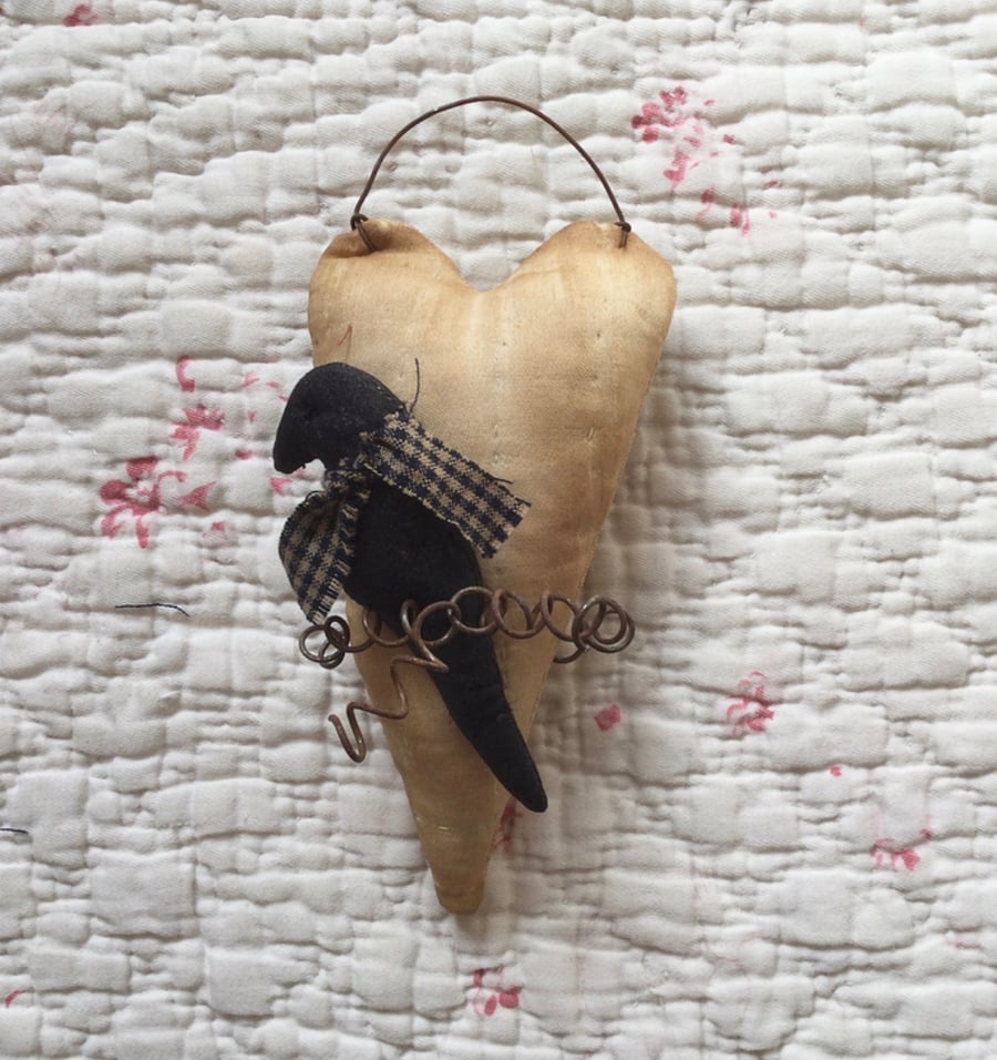 Primitive heart and crow
