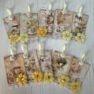 Tag set of 10. Shabby Chic Tea Party PB7