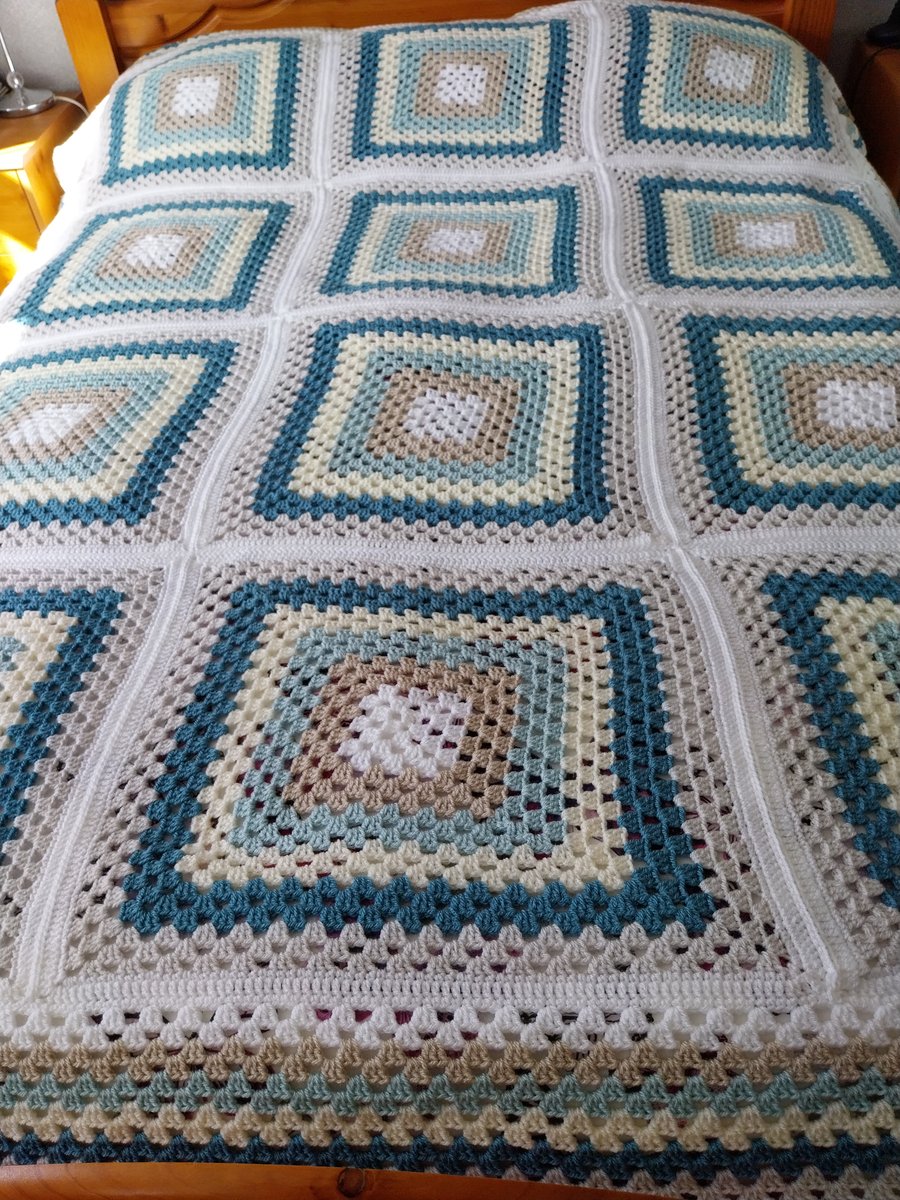 Granny square crochet blanket 