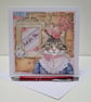 Mixed Media Collage any Occasion Card - Just for You Classy Cat - Image 6