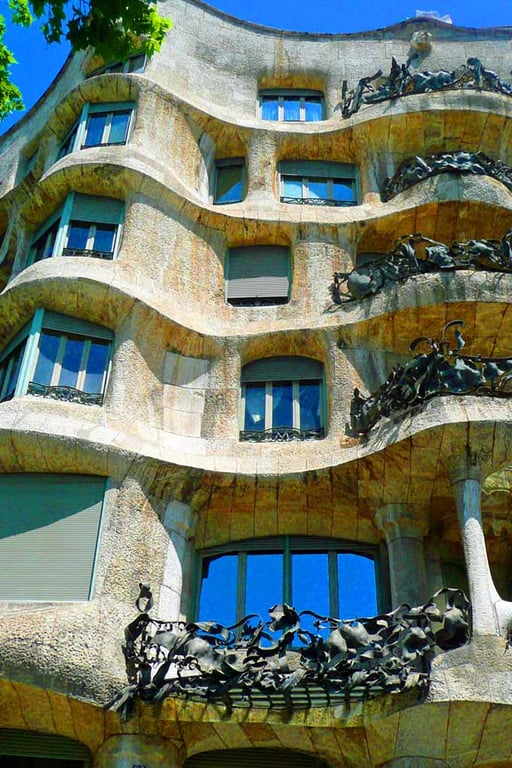 Casa Mila La Pedrera Barcelona Spain 12"x18" Print
