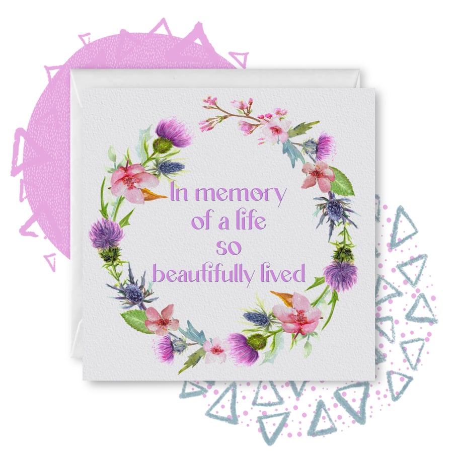 Thistle Wreath Sympathy Card