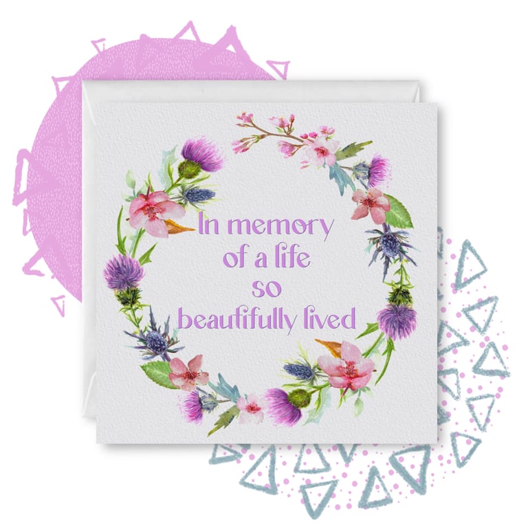 Thistle Wreath Sympathy Card