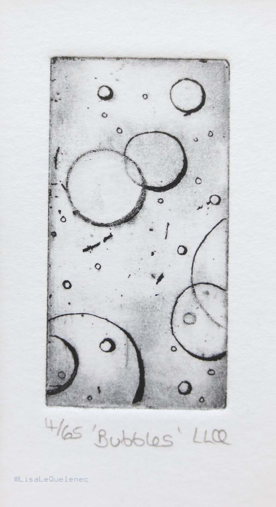 Original etching print bubbles no.4 of 65 limted edition