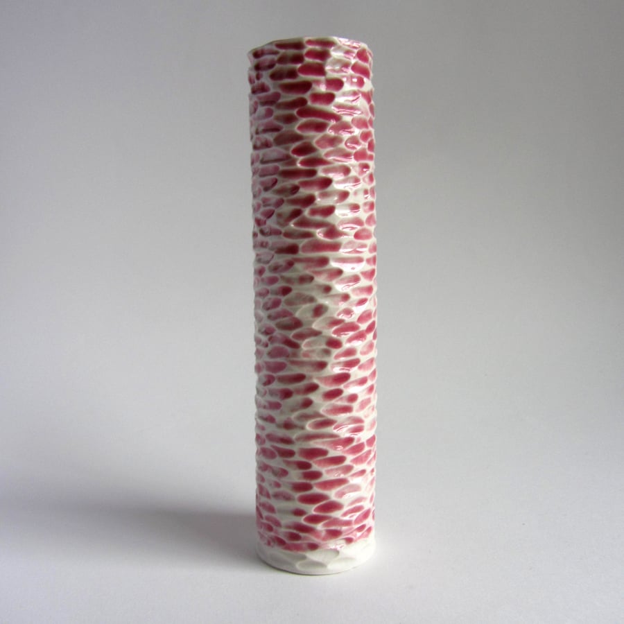 Pink porcelain bud vase - Super Seconds Festival