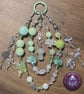 Green Aventurine Crystal Mushroom Keychain