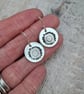 Sterling Silver Sunflower Disc Earrings - JBJ1033 - Image 2