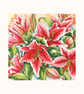 Pink Stargazer Lilies - Original Watercolour Painting - Floral Wall Art