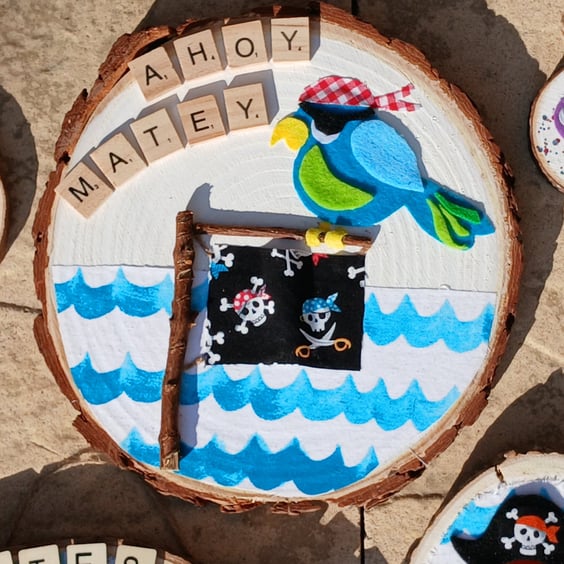 Wooden wall art Ahoy Matey