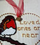 Robin memorial suncatcher decoration. Sympathy gift. Loved one memorial. - Image 2