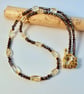 Citrine Nugget Necklace With Faceted Glass - Handmade In Devon - Image 1