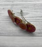 Barrette in pink and red - Image 4