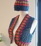 CLEARANCE LINE Granny Square Crochet Bolero Waistcoat and Beanie Set - Image 1