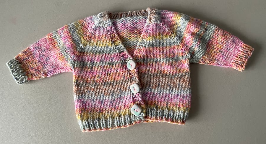Hand Knitted Baby Cardigan 0 - 3 months