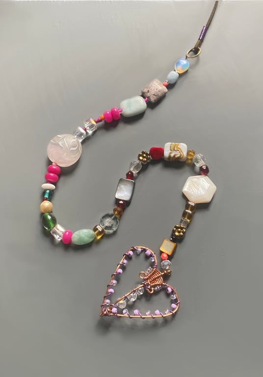 Suncatcher - Multicoloured with purple heart