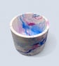 Blue, Lilac and Purple Plant Pot - Marbled Large Round Planter - Image 8