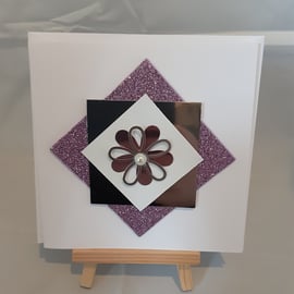 Metal flower card