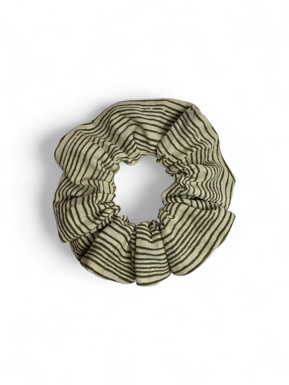 Organic Cotton Striped Scrunchie - Large