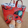 Fabric storage container: dancing men design